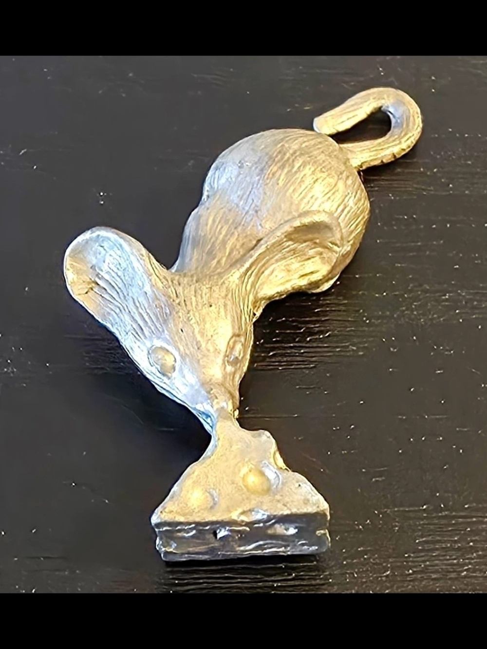 Mini Vintage Pewter Mouse - Silver Tone